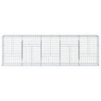 Cesto Gabbione con Copertura 500x50x150 cm in Ferro Zincato