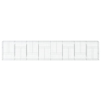 Cesto Gabbione con Copertura 800x50x150 cm in Ferro Zincato 3295161