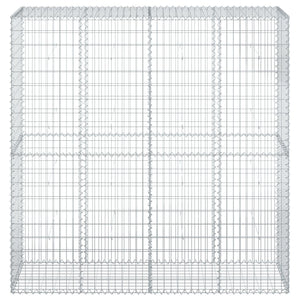 Cesto Gabbione con Copertura 200x50x200 cm in Ferro Zincato