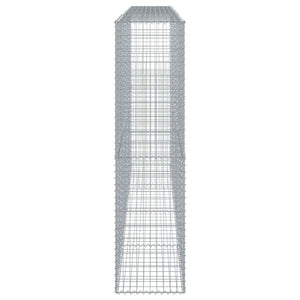 Cesto Gabbione con Copertura 400x50x200 cm in Ferro Zincato 3295169