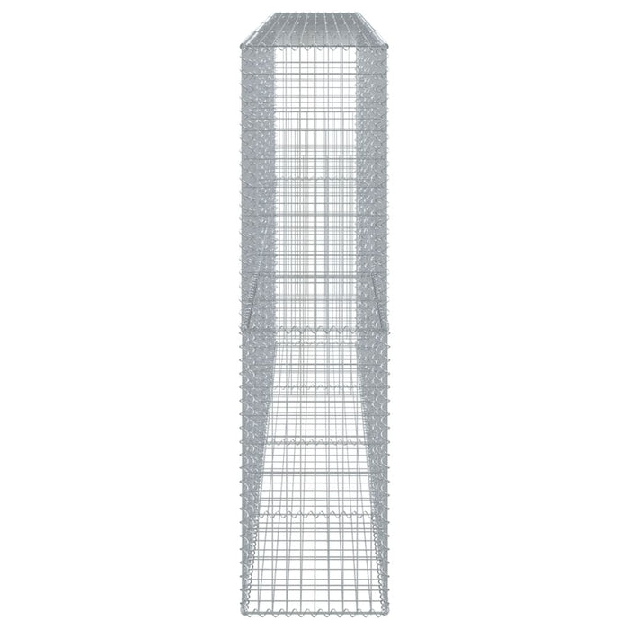 Cesto Gabbione con Copertura 400x50x200 cm in Ferro Zincato 3295169