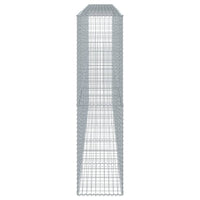 Gabbione cesto recinzione gabbia muro di contenimento con copertura 500 x 50 x 200 cm ferro zincato Argento 02_0040175