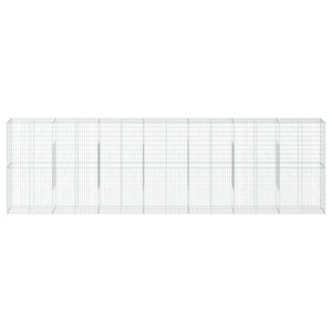 Cesto Gabbione con Copertura 700x50x200 cm Ferro Zincato 3295172