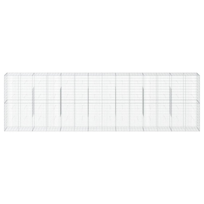 Cesto Gabbione con Copertura 700x50x200 cm Ferro Zincato