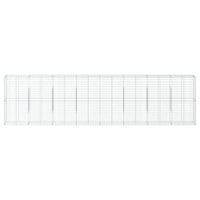 Cesto Gabbione con Copertura 800x50x200 cm Ferro Zincato 3295173