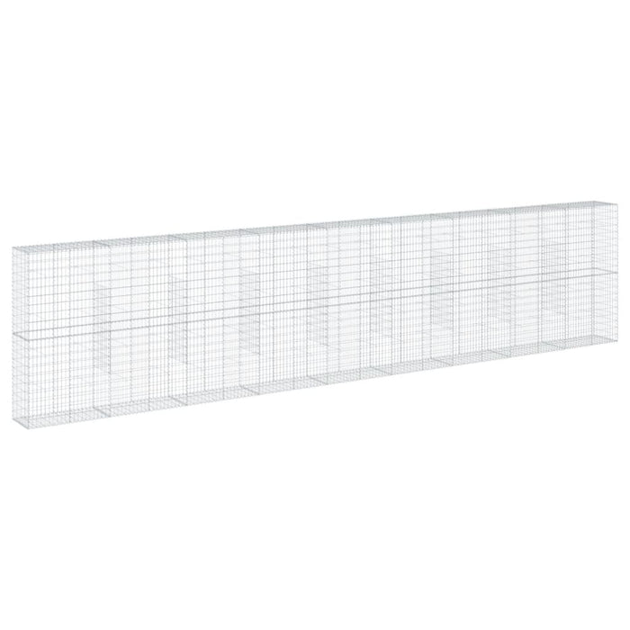 Cesto Gabbione con Copertura 900x50x200 cm in Ferro Zincato 3295174