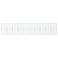 Cesto Gabbione con Copertura 1000x50x200 cm Ferro Zincato 3295175