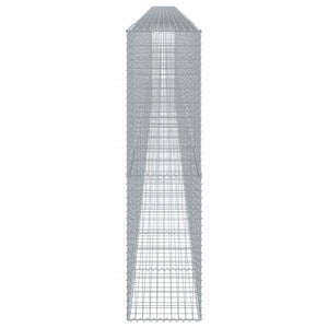 Gabbione a Cesto Muro di Sostegno con Copertura 1200 x 50 x 200 cm Ferro Zincato Argento 02_0040136