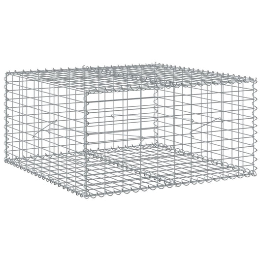 Cesto Gabbione con Copertura 100x100x50 cm Ferro Zincato 3295178