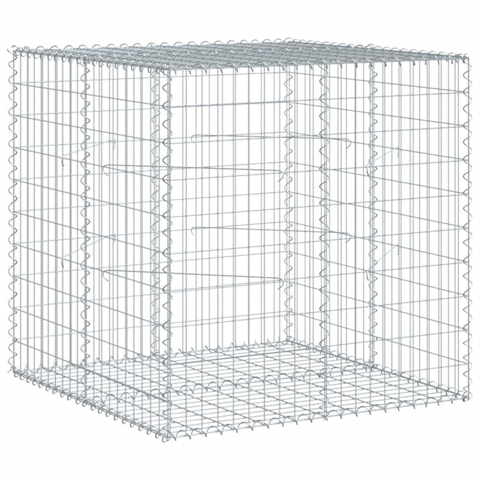 Cesto Gabbione con Copertura 100x100x100 cm in Ferro Zincato