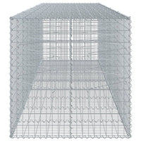 Cesto Gabbione con Copertura 450x100x100 cm in Ferro Zincato 3295197