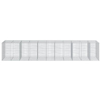 Cesto Gabbione con Copertura 550x100x100 cm in Ferro Zincato