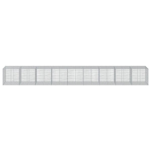 Cesto Gabbione con Copertura 900x100x100 cm in Ferro Zincato 3295206