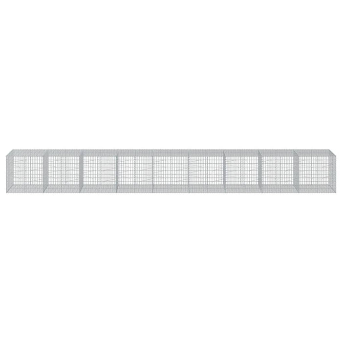 Cesto Gabbione con Copertura 900x100x100 cm in Ferro Zincato 3295206