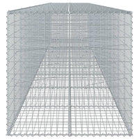 Cesto Gabbione con Copertura 900x100x100 cm in Ferro Zincato 3295206