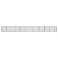 Cesto Gabbione con Copertura 1150x100x100 cm in Ferro Zincato 3295211