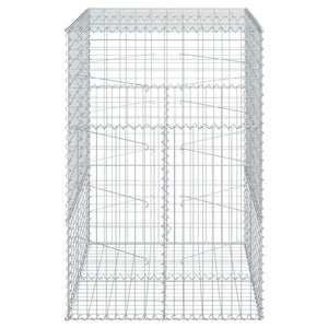 Cesto Gabbione con Copertura 100x100x150 cm in Ferro Zincato 3295213