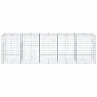 Cesto Gabbione con Copertura 500x100x150 cm in Ferro Zincato