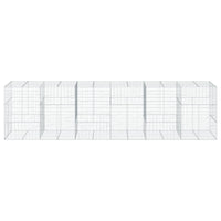 Cesto Gabbione con Copertura 600x100x150 cm in Ferro Zincato 3295218