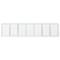 Cesto Gabbione con Copertura 700x100x150 cm in Ferro Zincato 3295219