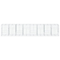 Cesto Gabbione con Copertura 800x100x150 cm in Ferro Zincato