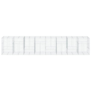 Cesto Gabbione con Copertura 800x100x150 cm in Ferro Zincato