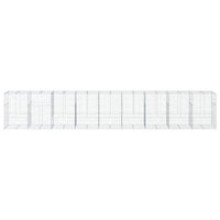 Cesto Gabbione con Copertura 900x100x150 cm in Ferro Zincato