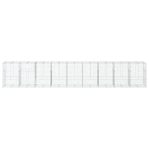 Cesto Gabbione con Copertura 900x100x150 cm in Ferro Zincato