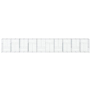 Cesto Gabbione con Copertura 1000x100x150 cm in Ferro Zincato 3295222