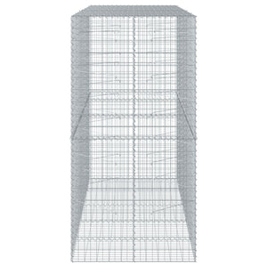 Cesto Gabbione con Copertura 250x100x200 cm in Ferro Zincato