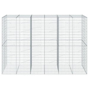 Cesto Gabbione con Copertura 300x100x200 cm in Ferro Zincato