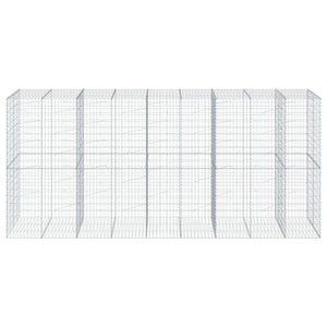 Cesto Gabbione con Copertura 450x100x200 cm in Ferro Zincato 3295232