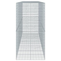 Cesto Gabbione con Copertura 450x100x200 cm in Ferro Zincato 3295232