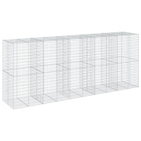 Cesto Gabbione con Copertura 500x100x200 cm in Ferro Zincato 3295233