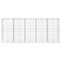 Cesto Gabbione con Copertura 500x100x200 cm in Ferro Zincato 3295233