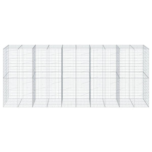 Cesto Gabbione con Copertura 500x100x200 cm in Ferro Zincato 3295233