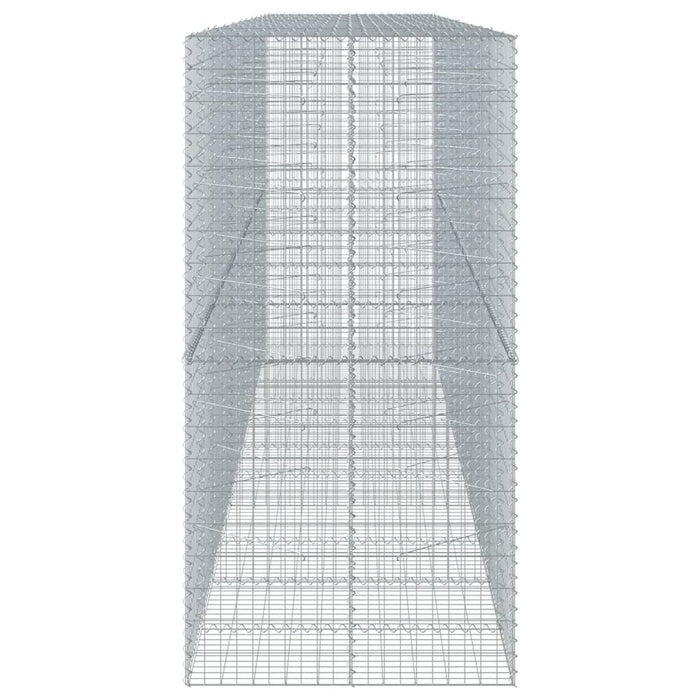 Cesto Gabbione con Copertura 550x100x200 cm in Ferro Zincato