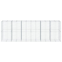 Cesto Gabbione con Copertura 600x100x200 cm in Ferro Zincato 3295235