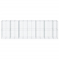 Cesto Gabbione con Copertura 650x100x200 cm in Ferro Zincato