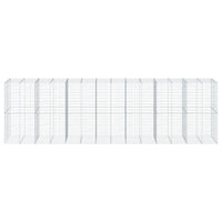 Cesto Gabbione con Copertura 700x100x200 cm in Ferro Zincato 3295237