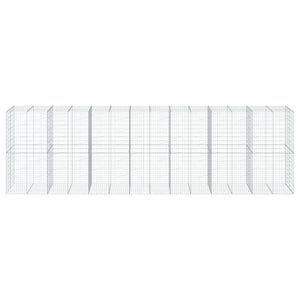 Cesto Gabbione con Copertura 700x100x200 cm in Ferro Zincato