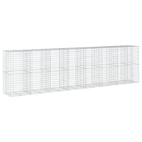 Cesto Gabbione con Copertura 750x100x200 cm in Ferro Zincato 3295238