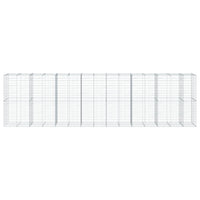 Cesto Gabbione con Copertura 750x100x200 cm in Ferro Zincato 3295238