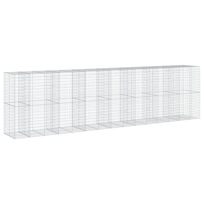 Cesto Gabbione con Copertura 750x100x200 cm in Ferro Zincato 3295238