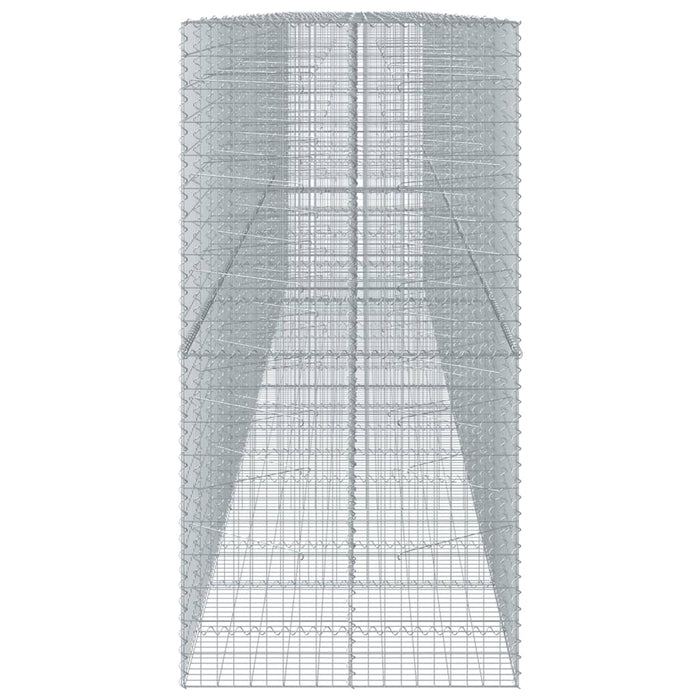 Cesto Gabbione con Copertura 850x100x200 cm in Ferro Zincato