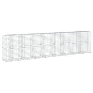 Cesto Gabbione con Copertura 850x100x200 cm in Ferro Zincato 3295240