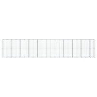 Cesto Gabbione con Copertura 1050x100x200 cm in Ferro Zincato 3295244