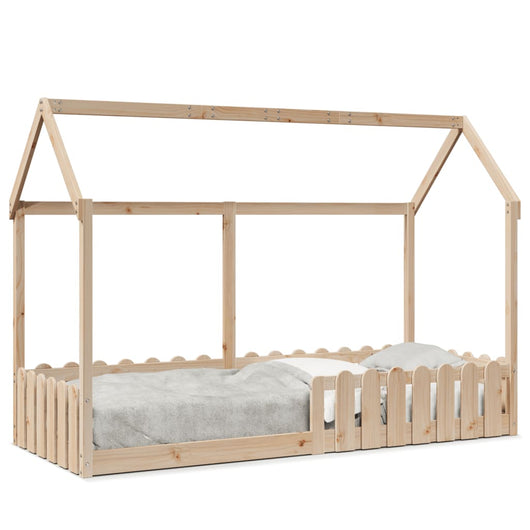 Giroletto Casetta per Bambini-Struttura Letto Bambini 80x200 cm Legno Massello di Pino 595242