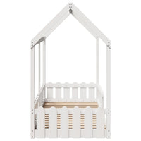 Giroletto Casetta Bambini Bianco 80x200 cm Legno Massello Pino 850690