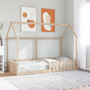 Giroletto per Bambini 90x190 cm in Legno Massello di Pino 850692